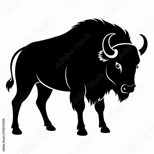 Simple Bison Silhouette