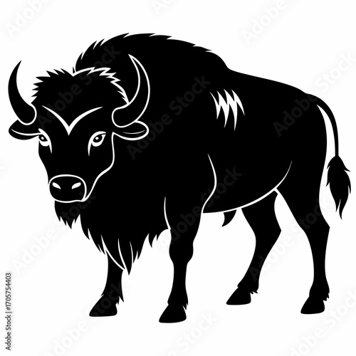 Simple Bison Silhouette