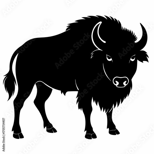 Simple Bison Silhouette