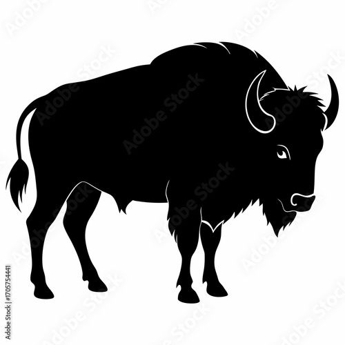 Simple Bison Silhouette