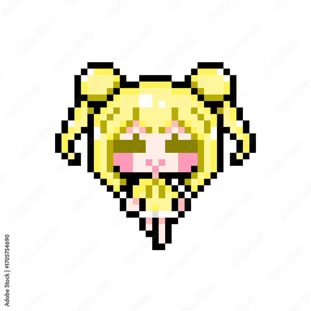 Fototapeta premium Pixel art girl 04 walking (3)