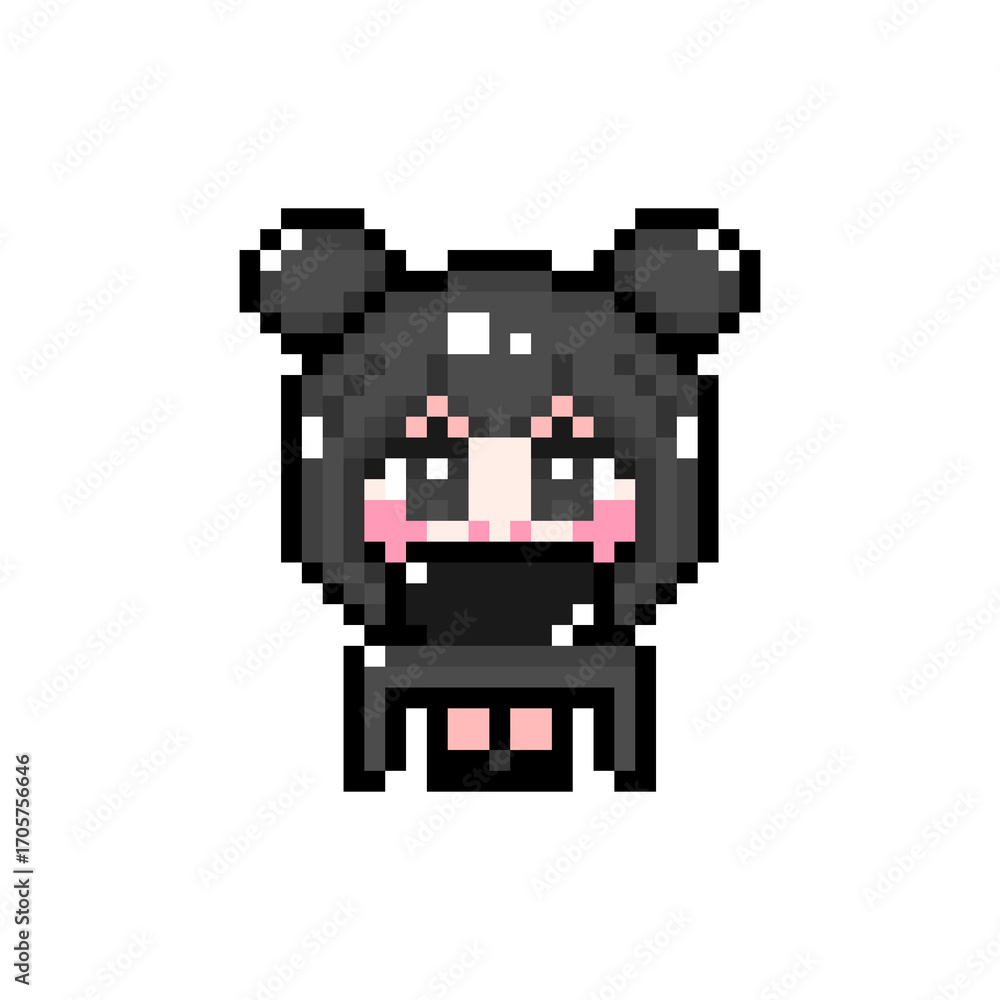 Obraz premium Pixel art girl 02 personal computer (6)