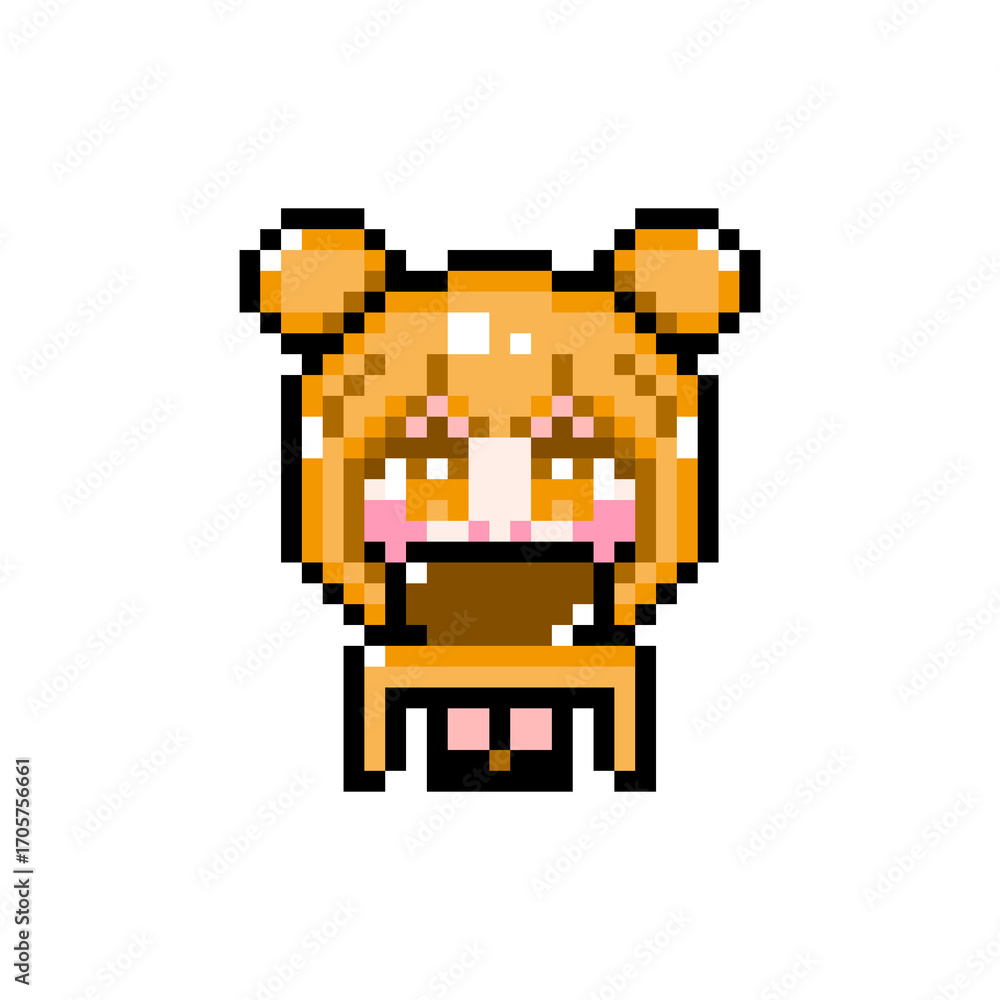 Obraz premium Pixel art girl 02 personal computer (8)