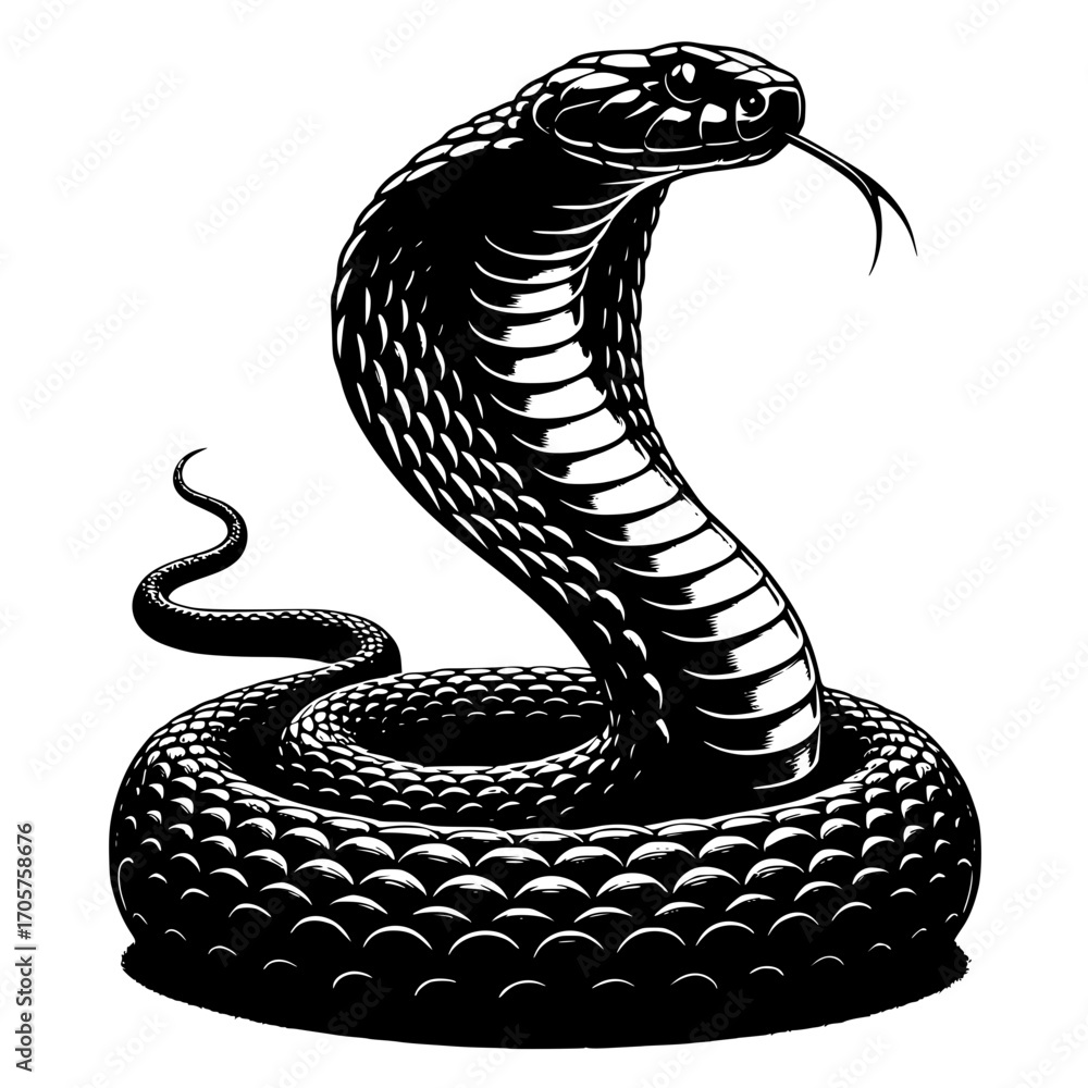 Fototapeta premium King Cobra vector image illustration