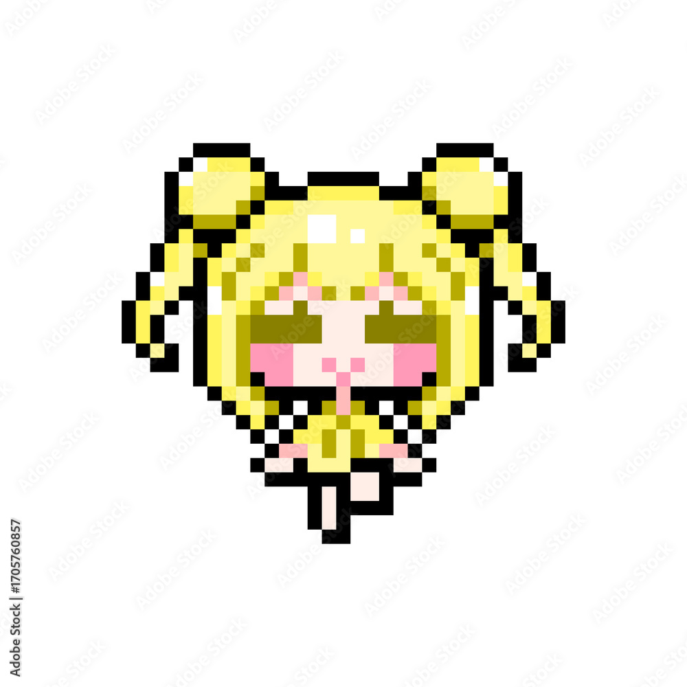 Fototapeta premium Pixel art girl 04 sitting 02 (3)