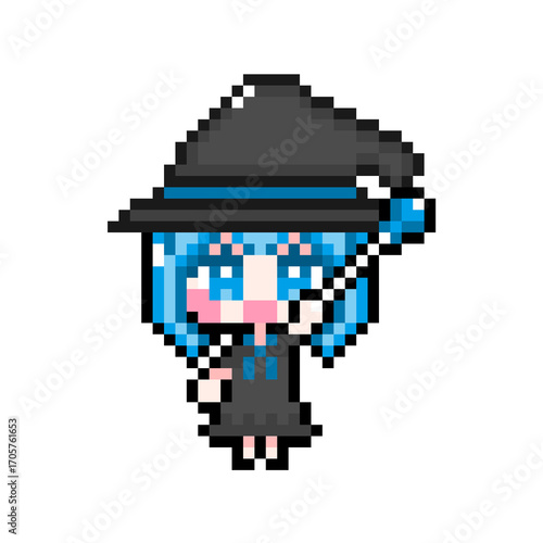 Pixel art girl 01 witch 03 (2)