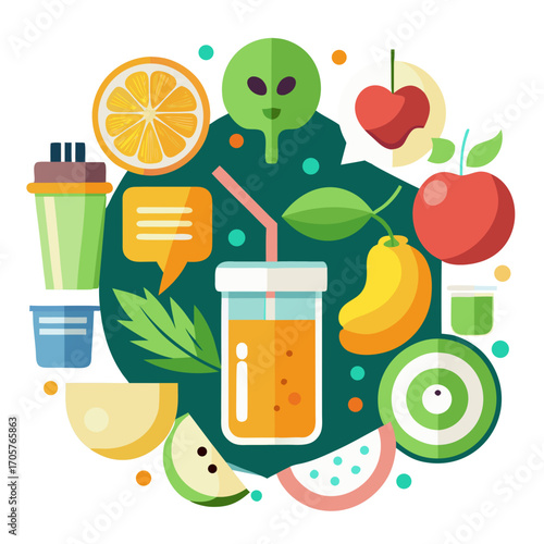 seamless background with fruit juice