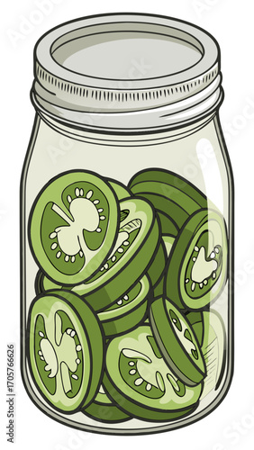 Discover homemade pickled green tomatoes recipe in a mason jar for canning and food preservation