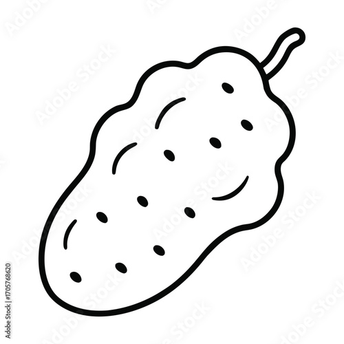 Cross section of sour yam showing interior texture in high detail vector illustration