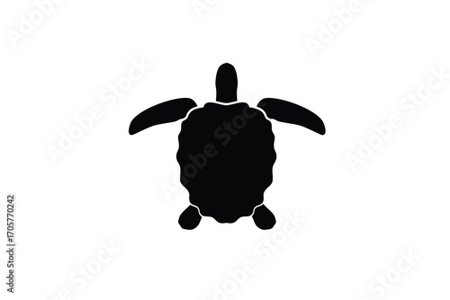 turtle silhouette vector illustration