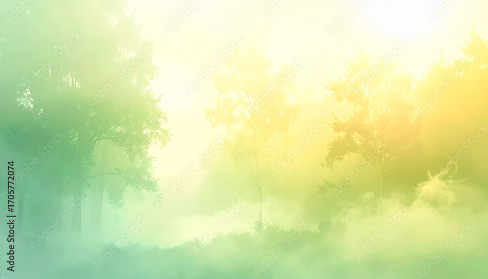 Fototapeta premium Misty Forest Sunrise