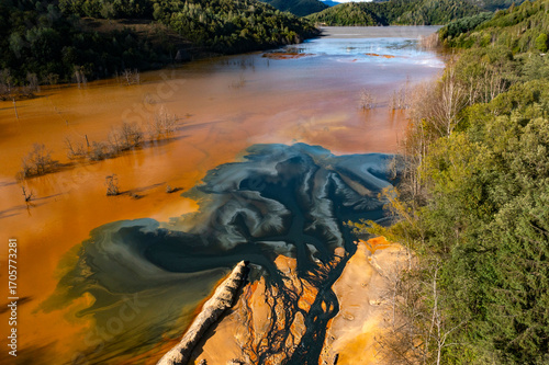 Geamana polluted lake, Romania