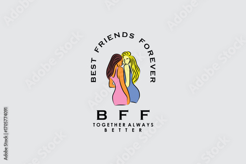 Best Friends Forever Logo – BFF Badge Design