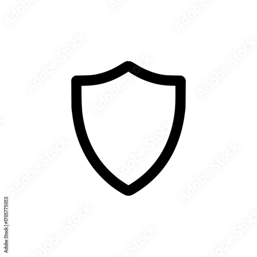 Vector shield icon graphic for security safety protection and defense symbol design element simple and modern