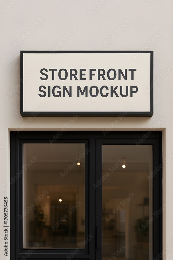 Obraz premium Storefront sign mockup