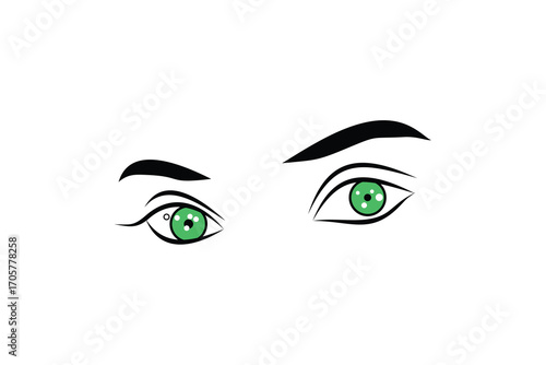 Eyebrow and Eye Line Art