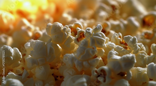 Tasteful Popcorn Piled High, Ready for an Enjoyable Movie Night at Home.