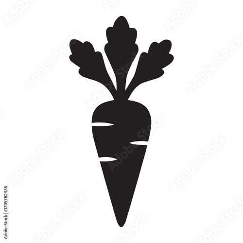 Juicy carrot vegetable illustration for organic farming vector artwork