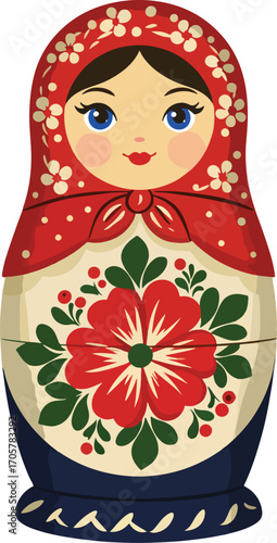 Matryoshka doll silhouette for vector stock