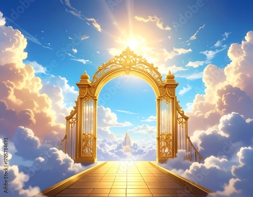 Golden gateway to a bright, heavenly realm