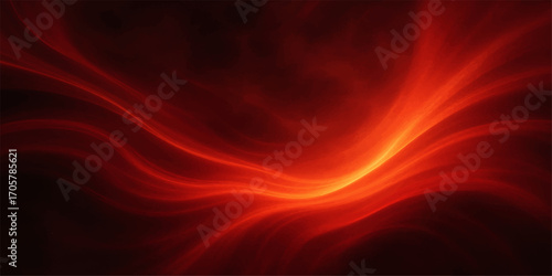 Abstract fiery red waves glow with vibrant motion on a dark backdrop, creating an energetic and dynamic wallpaper design