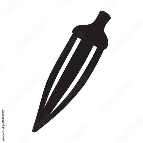 Organic farm fresh okra set with shadow effect vector