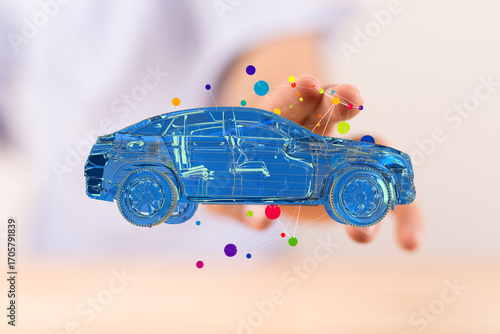 Modern car design, digital ...