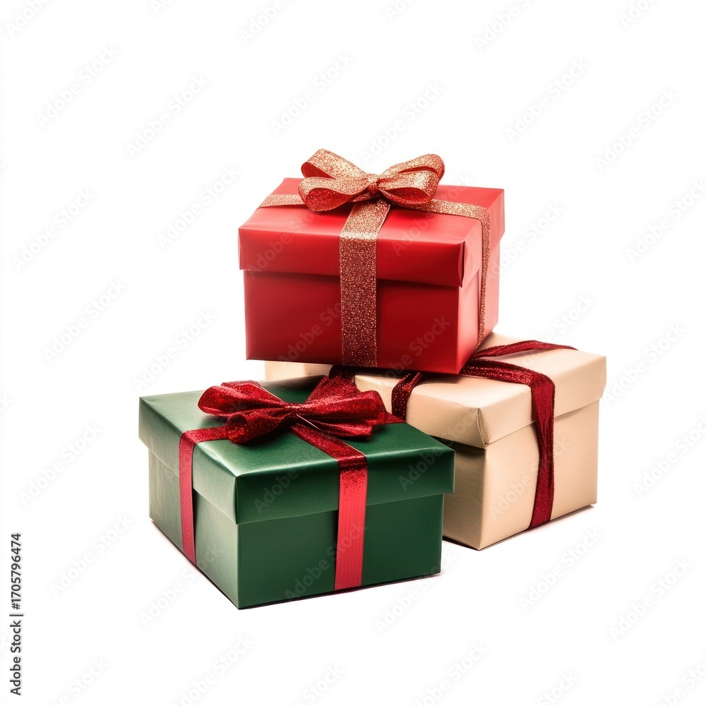 Fototapeta premium Christmas gift boxes celebration decorative colorful.