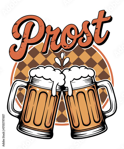 Prost Beer Mugs Oktoberfest T-Shirt