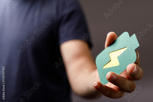 Close-up of a hand holding ...
