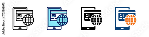 Mobile Payment All In One Icon Multi Styles Vector Set