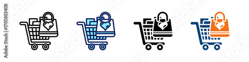 Shopping Spree All In One Icon Multi Styles Vector Set
