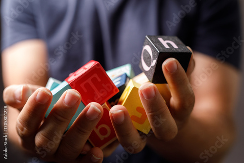 Close-up of child's hands h...