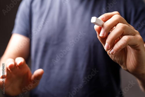 Close-up of a hand holding ...