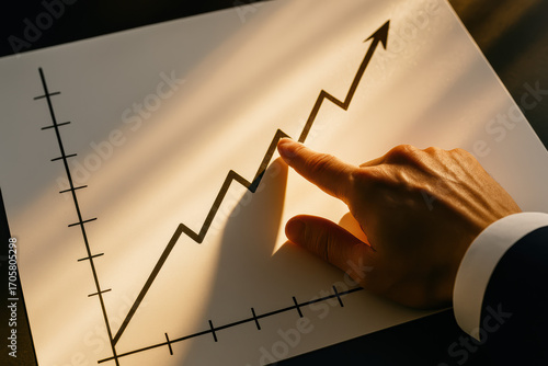 Wallpaper Mural Upward growth and success reflect progress with achievement increase and investment in business goals Torontodigital.ca