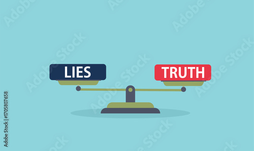 truth and lies on the balance scale
