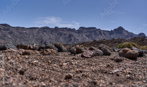 Konstfotografi Volcanic soil and rocky background