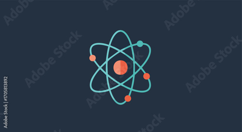 Atomic Representation: An illustration showcasing the elegant structure of an atom, symbolizing the fundamental building block of the universe. This image embodies the core of science and innovation.