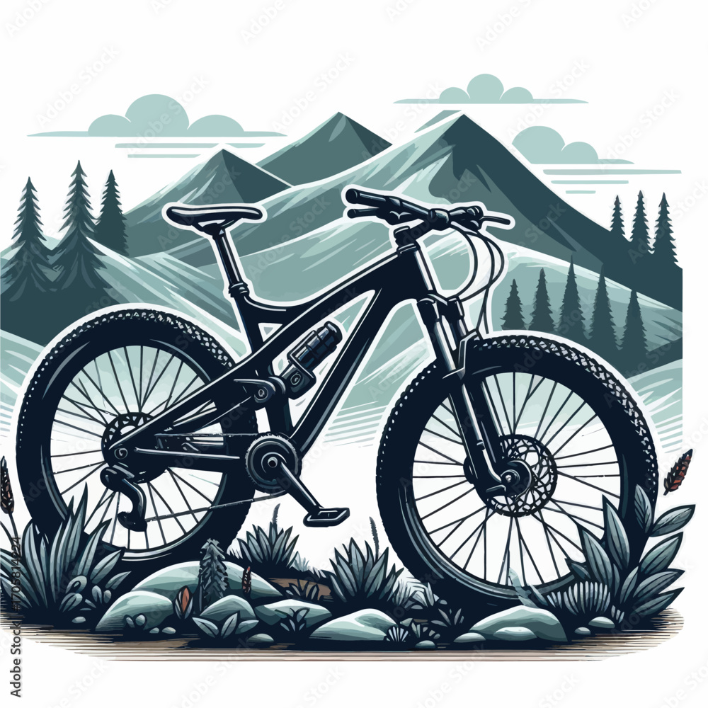 Fototapeta premium Mountain biker (1)