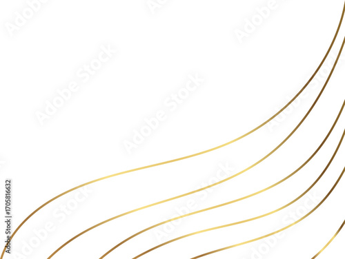 Gold Gradient Vector Corner Element