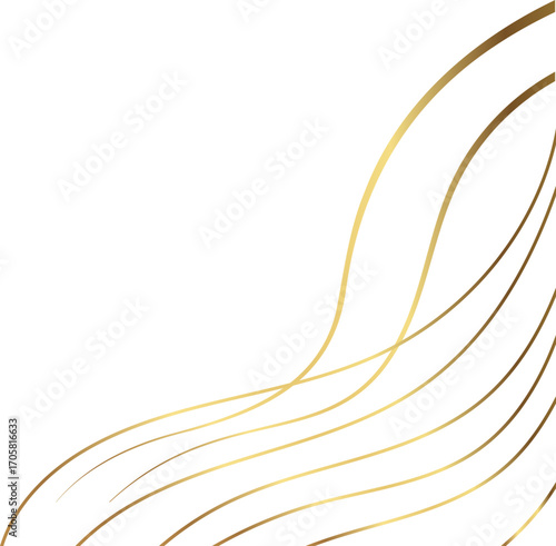 Gold Gradient Vector Corner Element