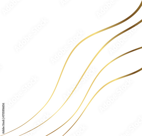 Gold Gradient Vector Corner Element