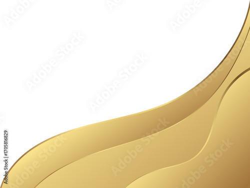 Gold Gradient Vector Corner Element