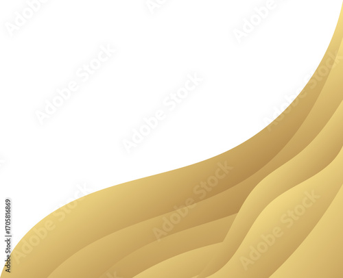 Gold Gradient Vector Corner Element