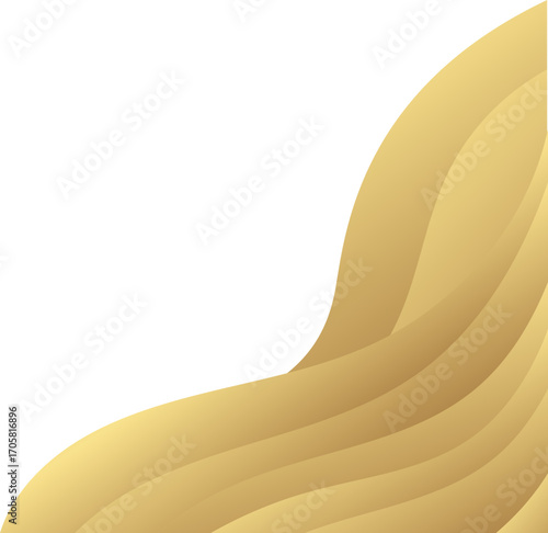 Gold Gradient Vector Corner Element