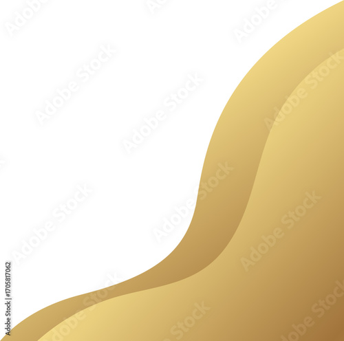 Gold Gradient Vector Corner Element