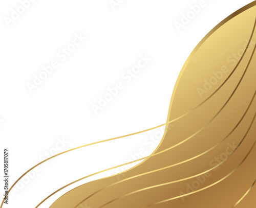 Gold Gradient Vector Corner Element