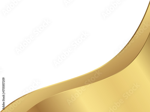 Gold Gradient Vector Corner Element