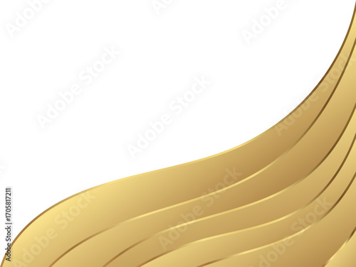 Gold Gradient Vector Corner Element