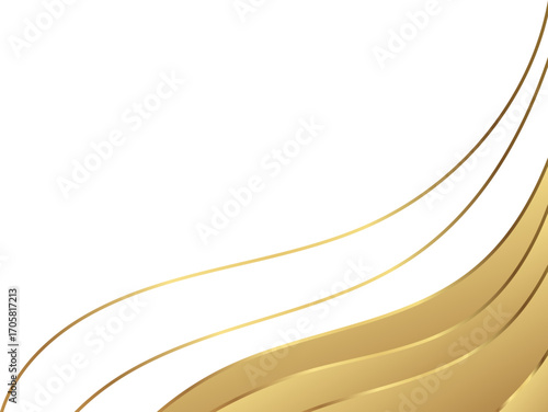Gold Gradient Vector Corner Element